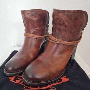 Brown Leather Ankle Boots